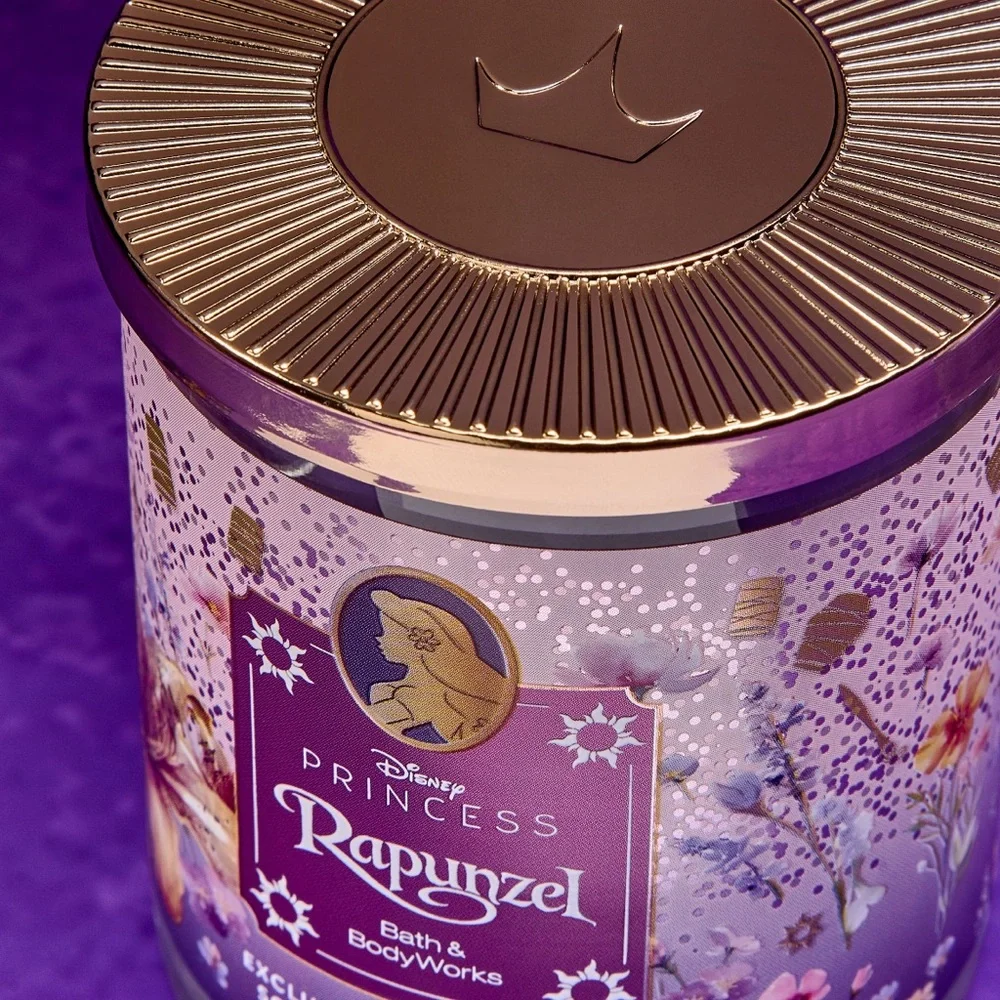 BBW DISNEY PRINCESS RAPUNZEL SINGLE WICK CANDLE NWT - Picture 2 of 7